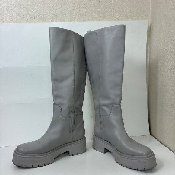 Blogger Fave Sam Edelman Larina Tall Boots Light Gray Size 8.5 - Picture 9 of 10
